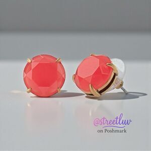 Stella & Dot Coral Gumdrop Janice Studs